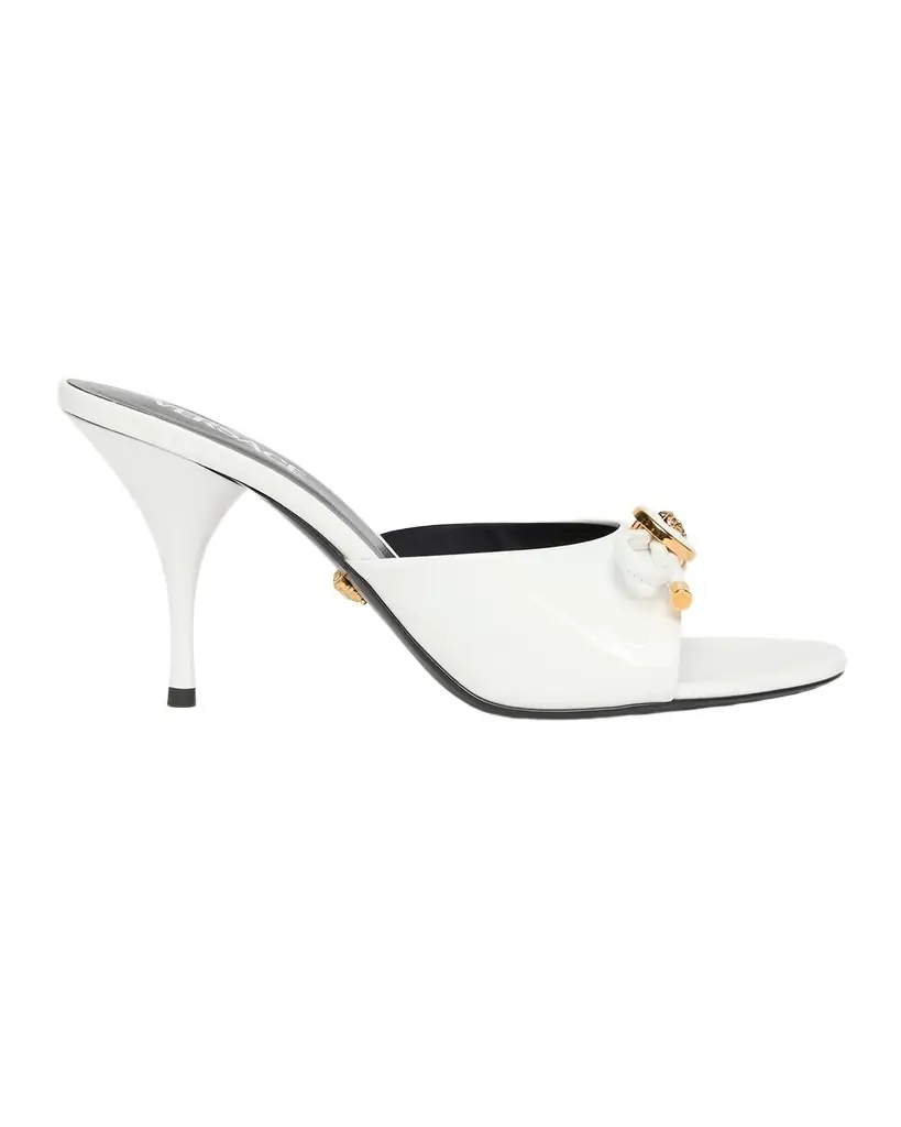 Versace Opera Bow Ballet Mules in Patent Leather