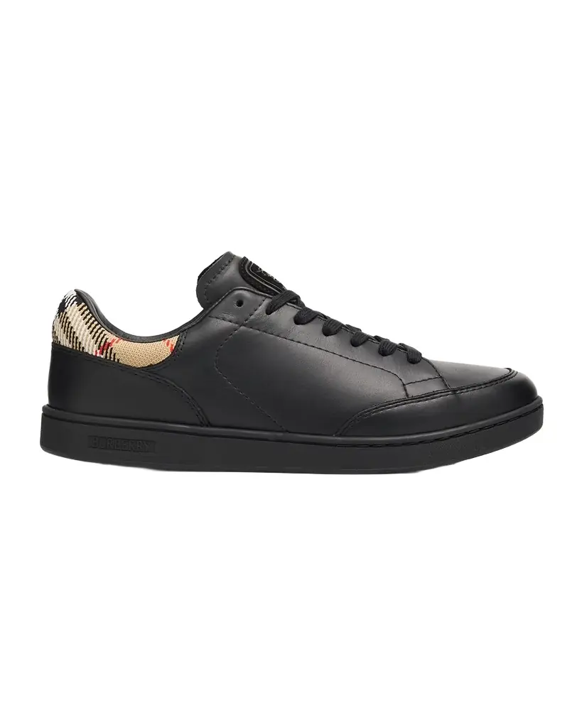 Burberry Men 's Set Leather & Check Low-Top Sneakers