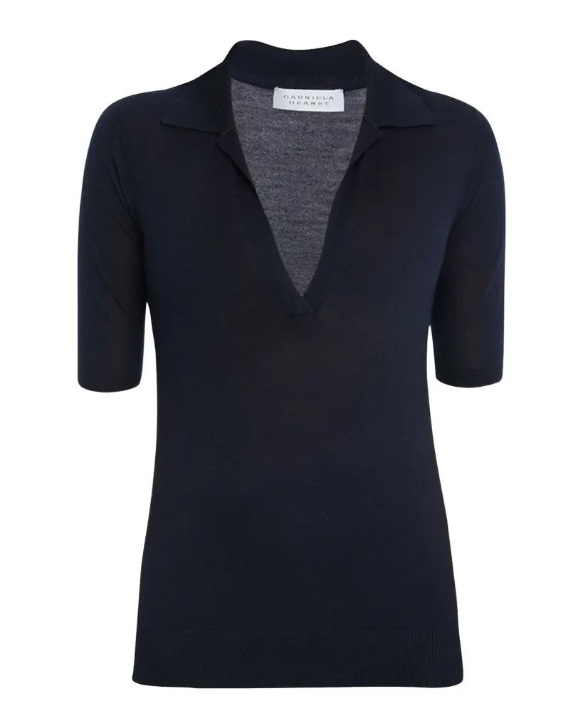 Gabriela Hearst Frank Cashmere Polo Top