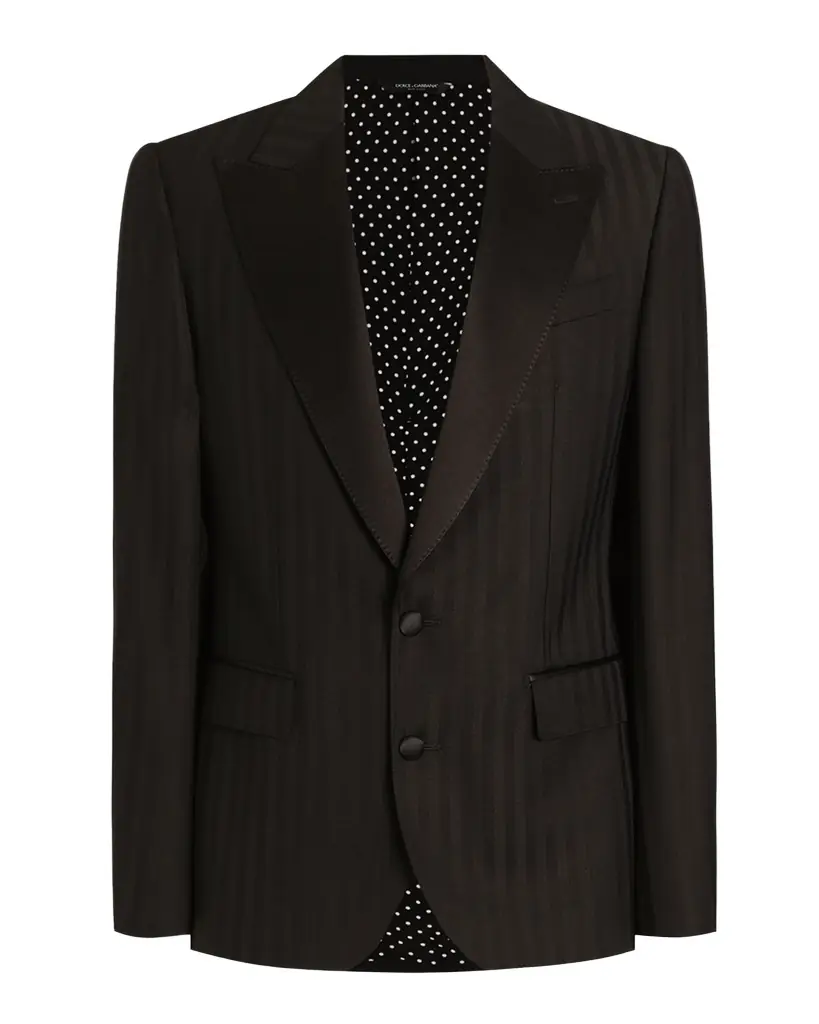 Dolce & Gabbana Virgin Wool-Blend Single-Breasted Blazer