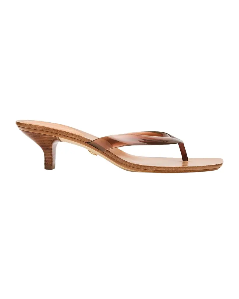 Veronica Beard Clea Jelly Kitten-Heel Sandals