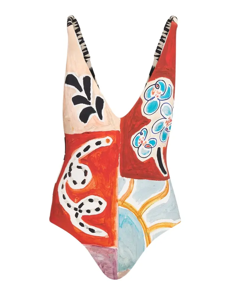 ALEMAIS Michelle V-Neck One-Piece Swimsuit