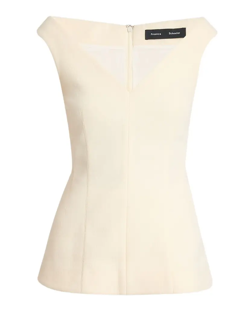 Proenza Schouler Mariam Wool Scuba V-Neck Top