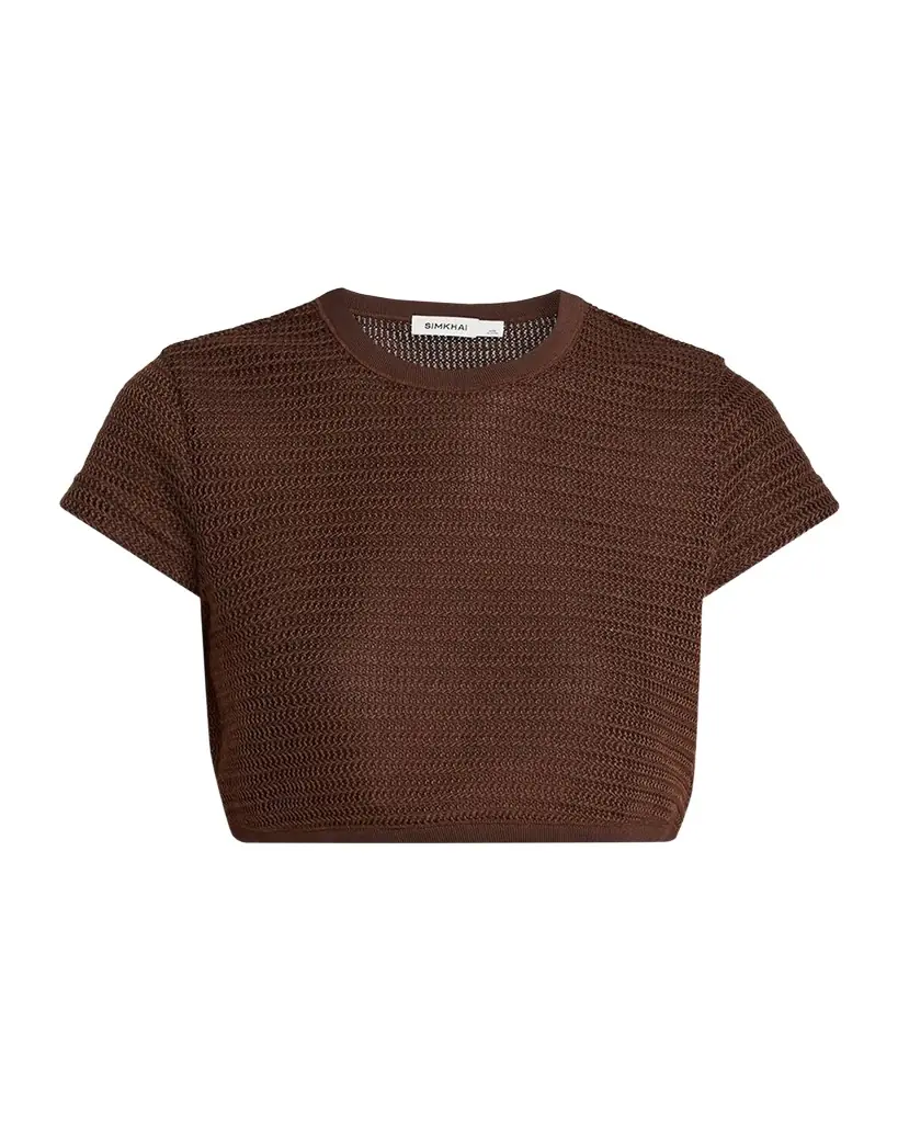 SIMKHAI Lidie Knit Crop Top
