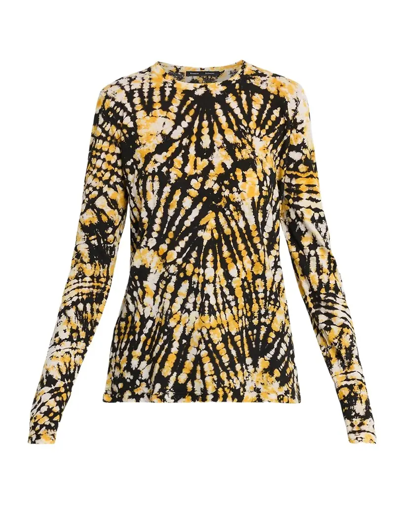 Proenza Schouler Mia Long-Sleeve Tie Dye Top