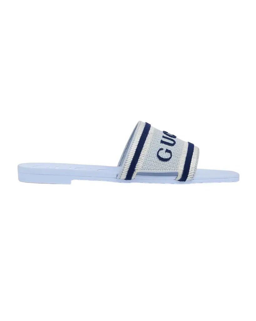 Gucci Luna Logo Jacquard Slide Sandals - Women's Shoes