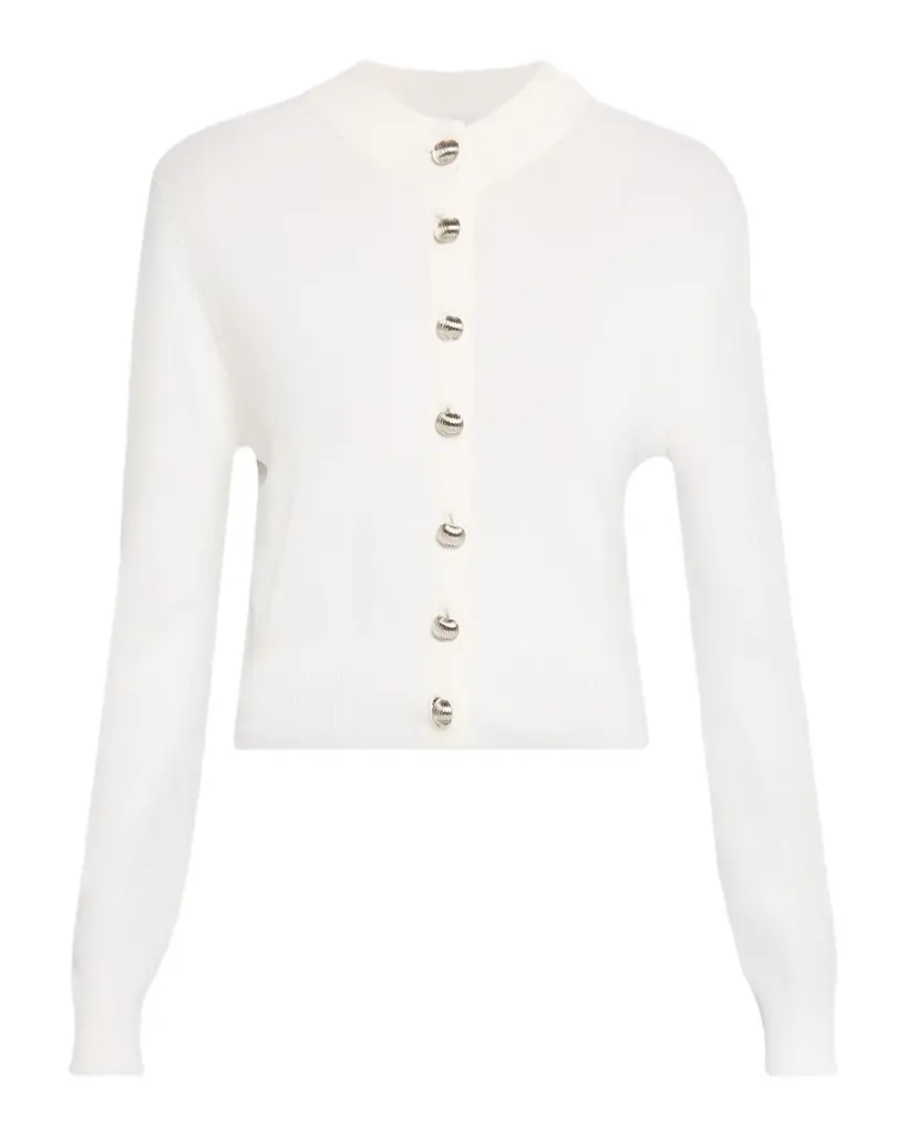 Brandon Maxwell Aubrey Crewneck Cardigan
