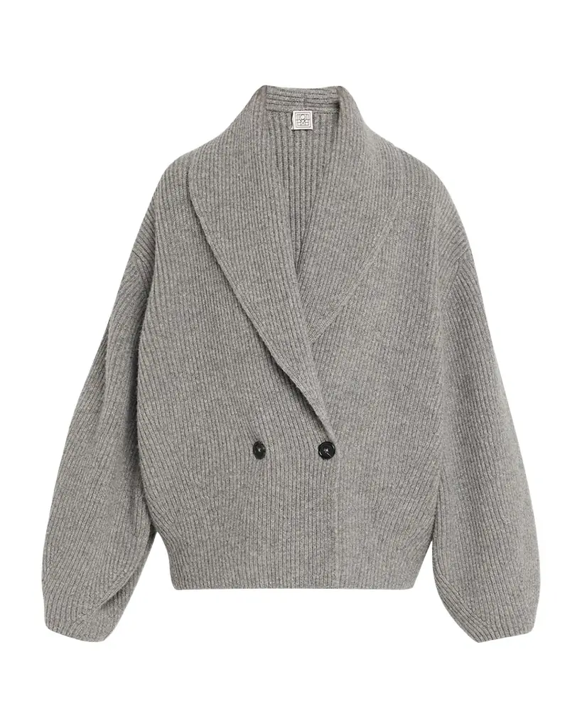 Toteme Shawl Lapel Wool Cardigan