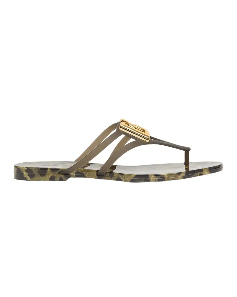 Dolce & Gabbana DG Jelly Flat Thong Sandals