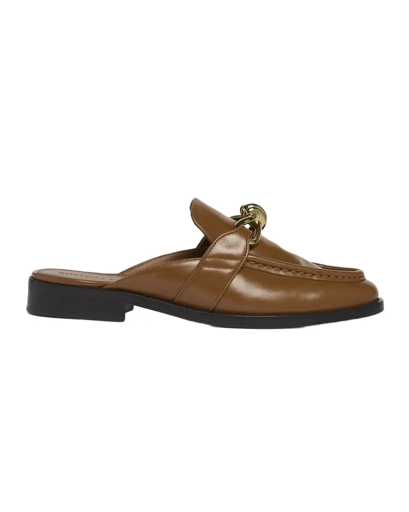 Bottega Veneta Astaire Knot Leather Loafer Mules