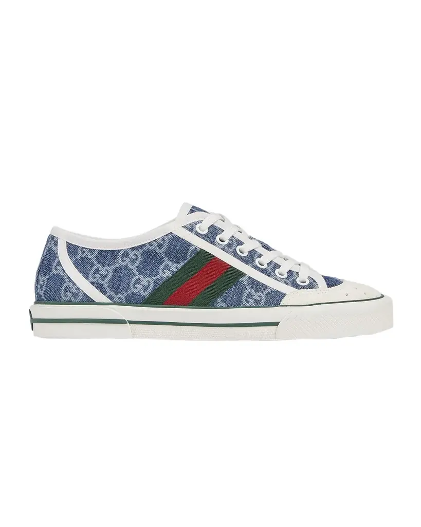 Gucci Tennis 1977 GG Denim Low-Top Sneakers