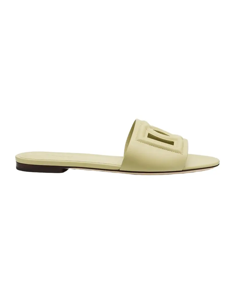 Dolce & Gabbana Cutout DG Flat Slide Sandals
