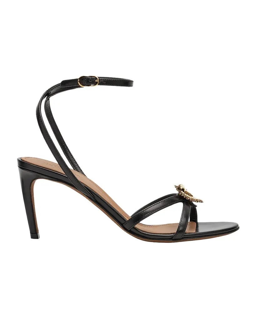 Dolce & Gabbana 75mm DG Heart Leather Sandals
