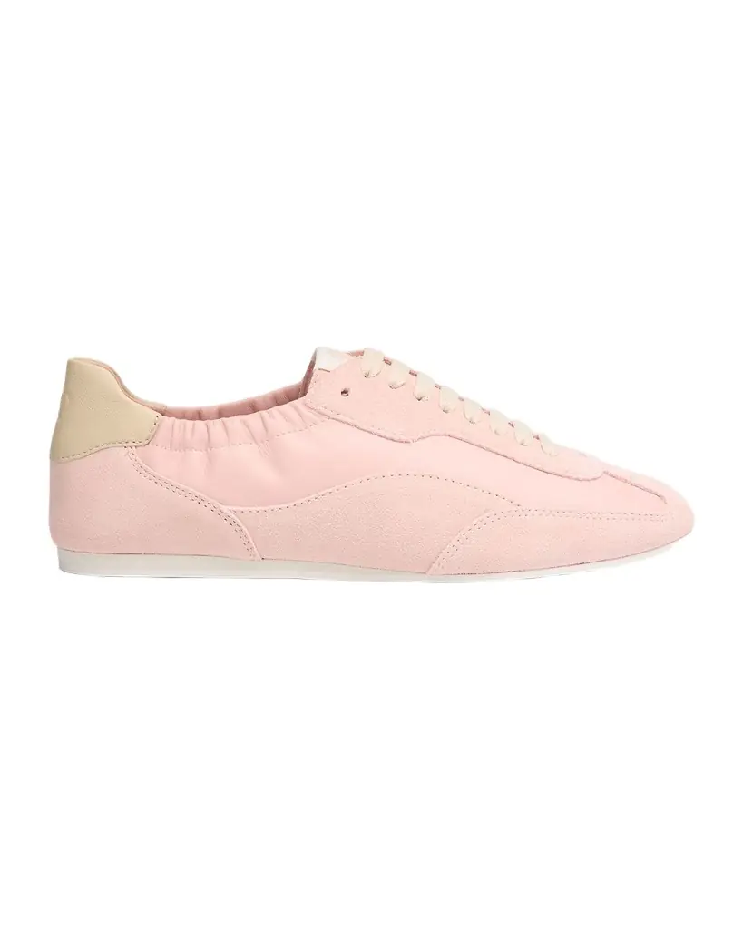SIMKHAI Georgie Suede and Leather Low-Top Sneakers