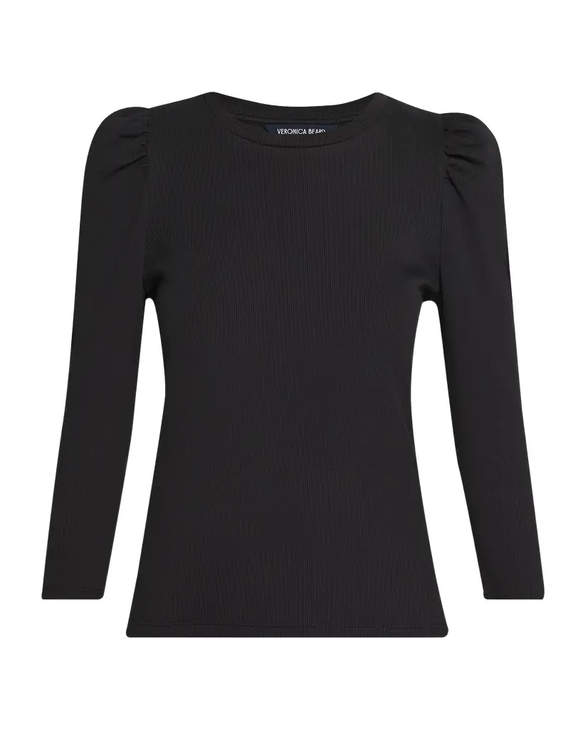 Veronica Beard Britney Puff-Sleeve Cotton Top