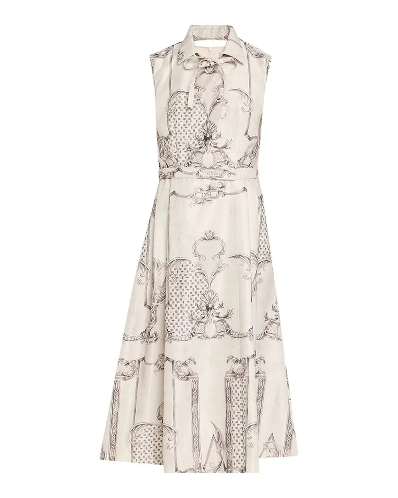 Max Mara Sleeveless Paisley-Print Midi Dress