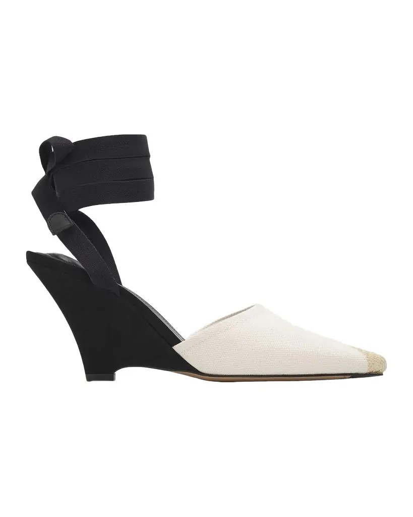 Jacquemus The High Espadrilles Colorblocked Wedge Mules