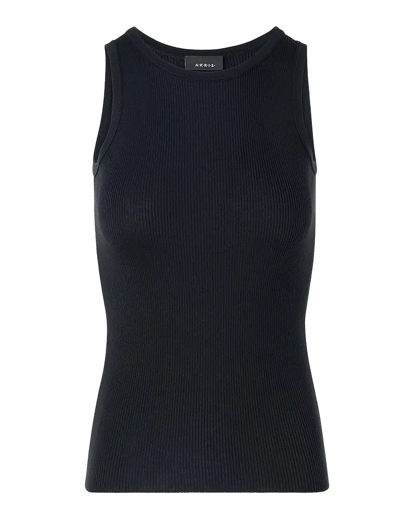 Akris Silk-Cotton Rib Tank Top