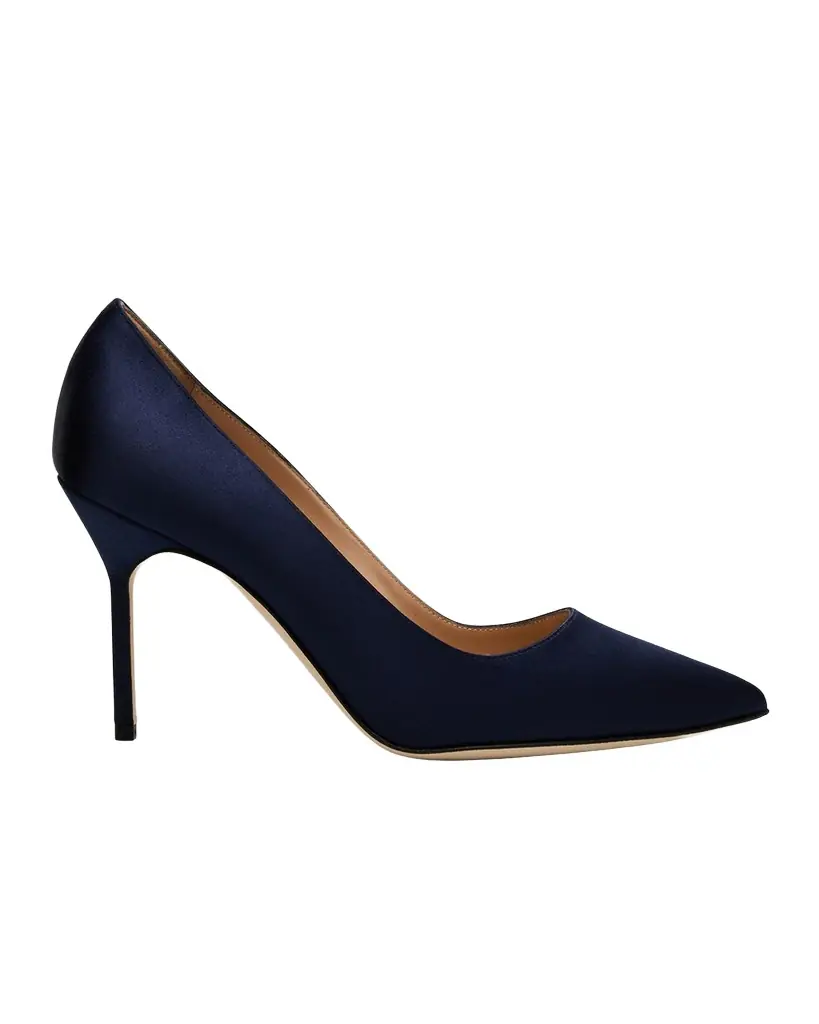 Manolo Blahnik BB 90mm Satin Pumps