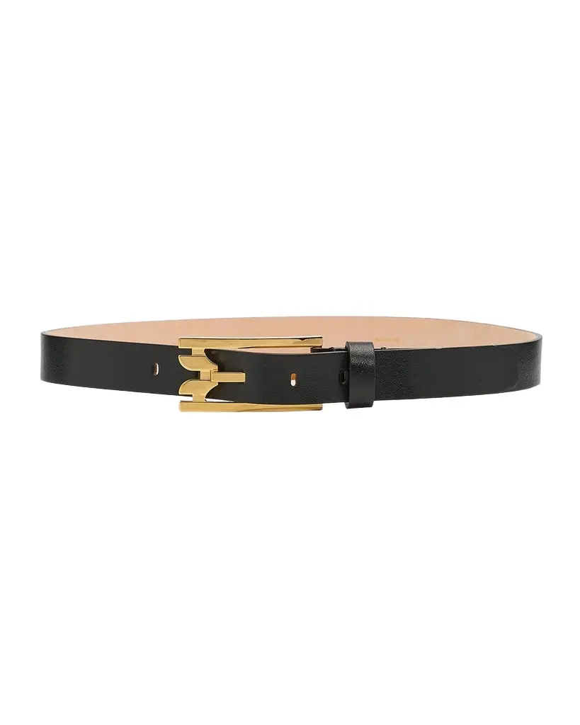 Victoria Beckham Dorian Pin-Buckle Leather Belt