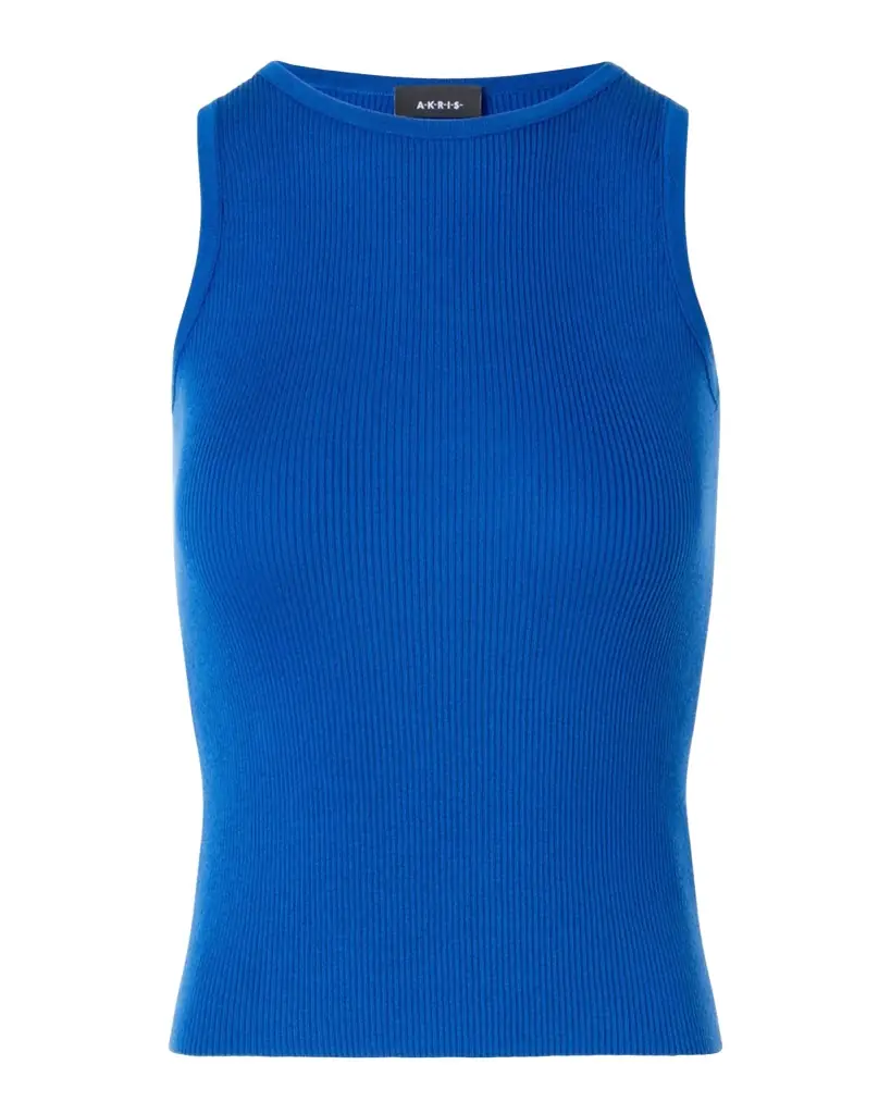 Akris Silk-Cotton Rib Tank Top