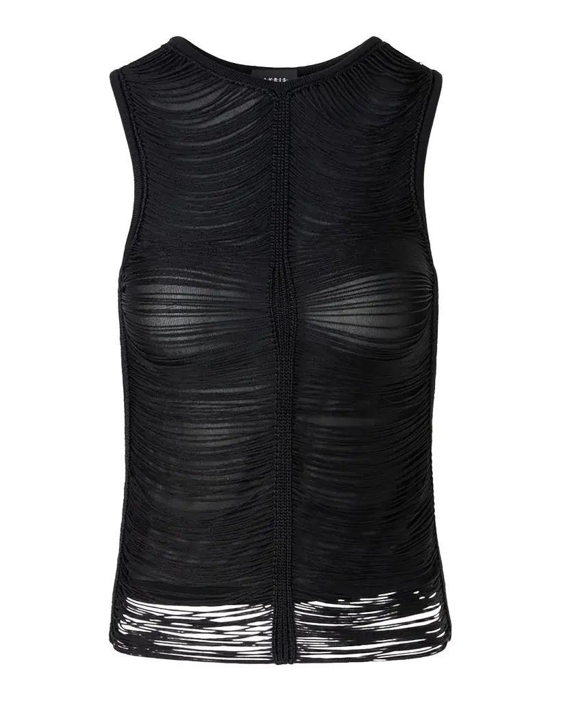 Akris Trapezoid Embroidered Sleeveless Blouse