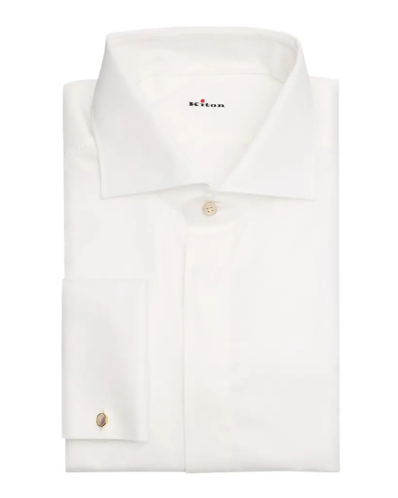 Kiton Men 's Cotton French-Cuff Dress Shirt