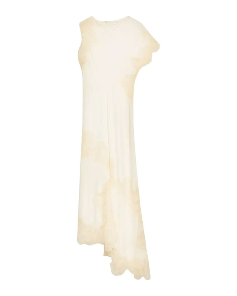 A.L.C. Alessia Satin and Lace Maxi Dress
