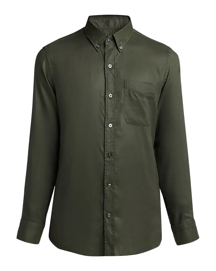 TOM FORD Men 's Slim-Fit Gabardine Button-Down Shirt