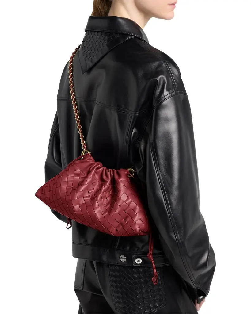 Bottega Veneta Dustbag Notte Leather Shoulder Bag