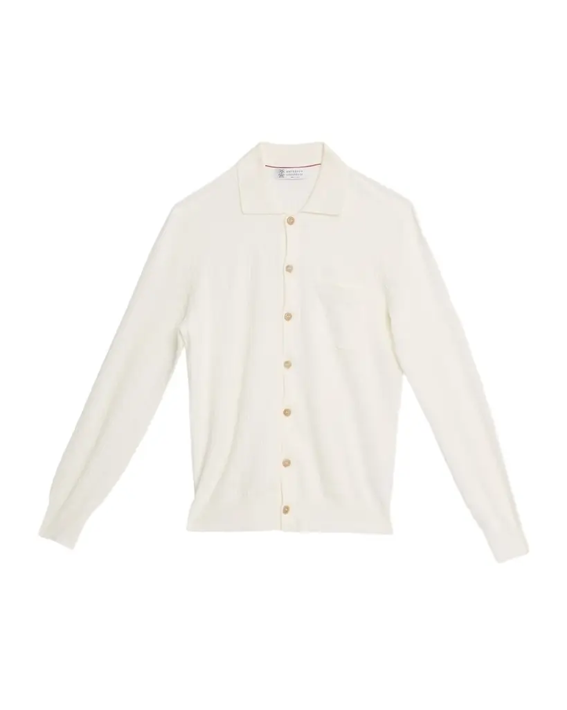 Brunello Cucinelli Men 's Cotton Ribbed Cardigan
