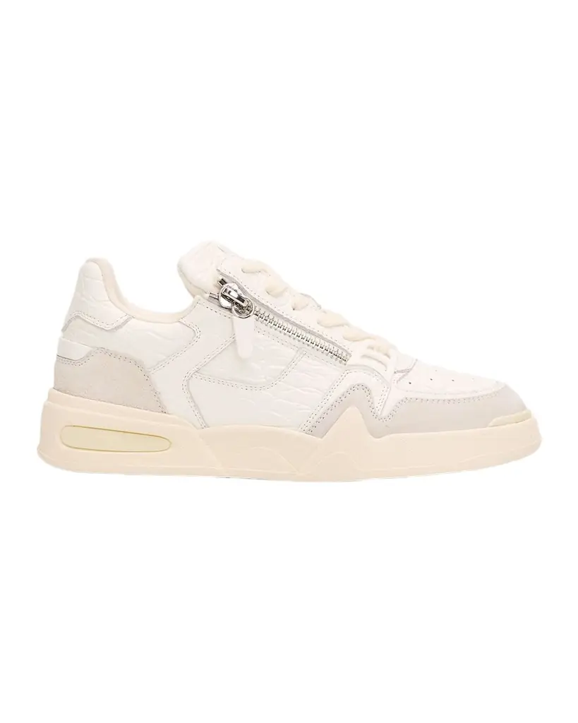 Giuseppe Zanotti Men 's Gz-Ghost Leather and Suede Low-Top Sneakers