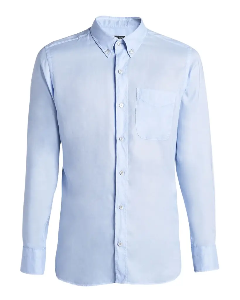 TOM FORD Men 's Slim-Fit Gabardine Button-Down Shirt