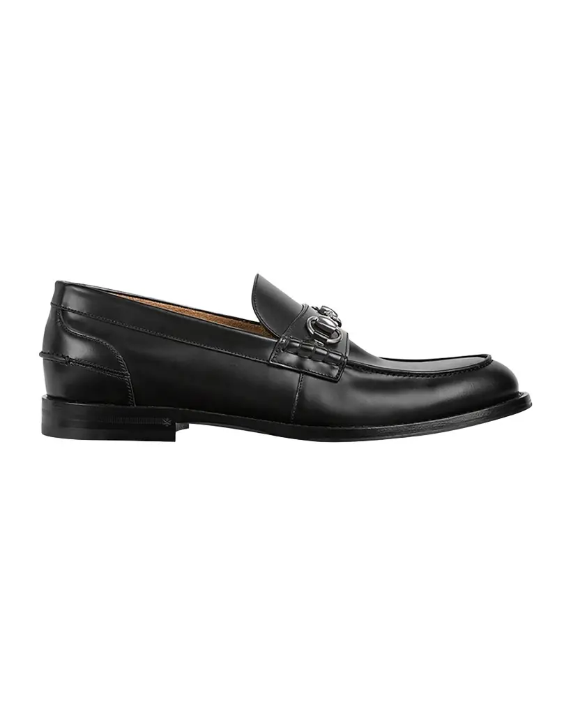 Gucci Men 's Dromos Leather Horsebit Loafers