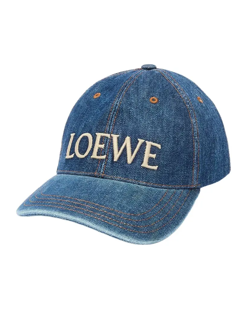 Loewe x Paula 's Ibiza Men 's Denim Logo Baseball Cap