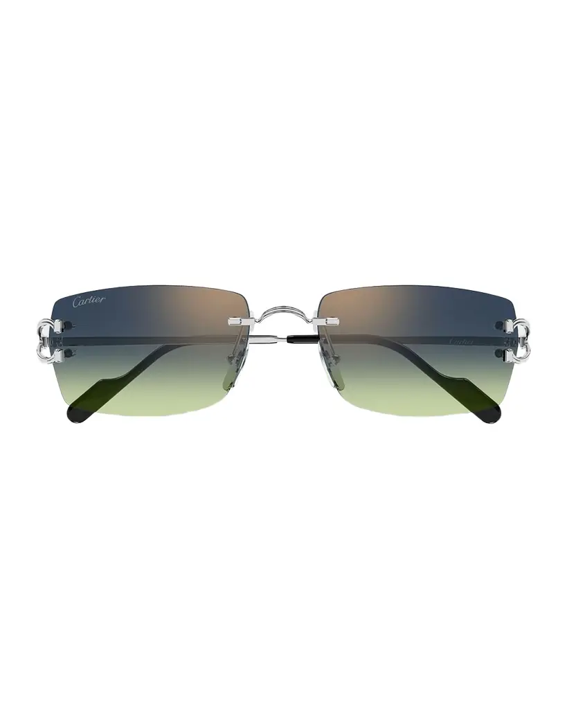 Cartier Men 's CT0550S-008 Metal Rectangle Sunglasses - Women's Accessories