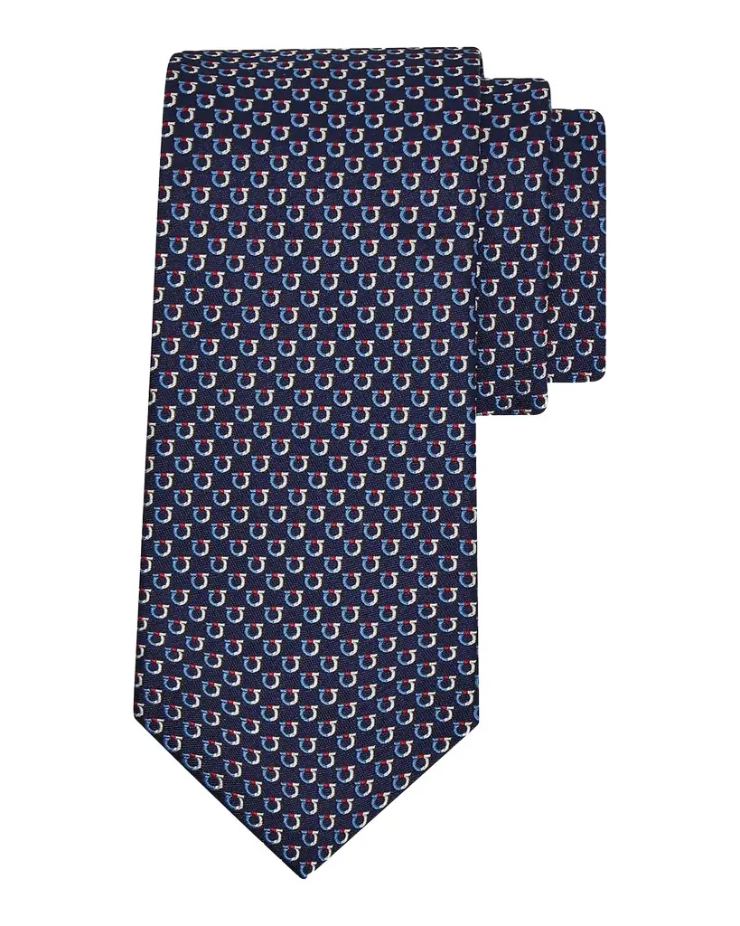 Ferragamo Men 's Barzio Woven Micro-Gancio Silk Tie