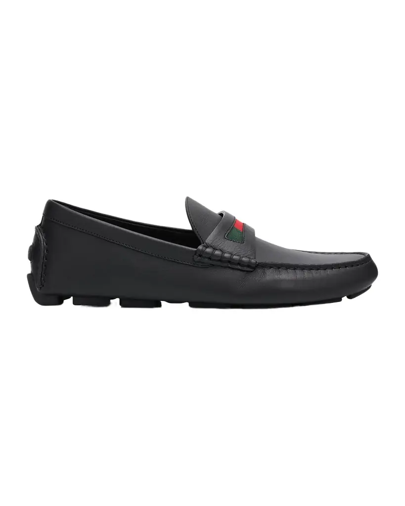 Gucci Men 's Leather Moc-Toe Drivers