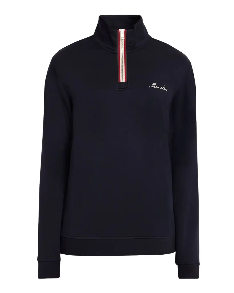 Moncler Men 's Embroidered Logo Turtleneck Sweatshirt