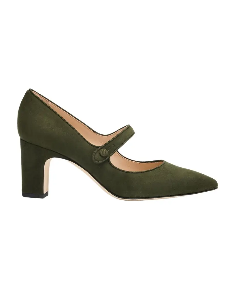 Manolo Blahnik Campariba Kid Suede Pumps