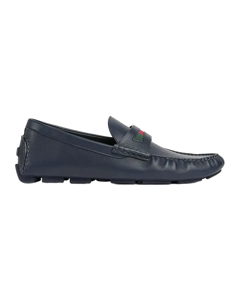 Gucci Men 's Leather Moc-Toe Drivers