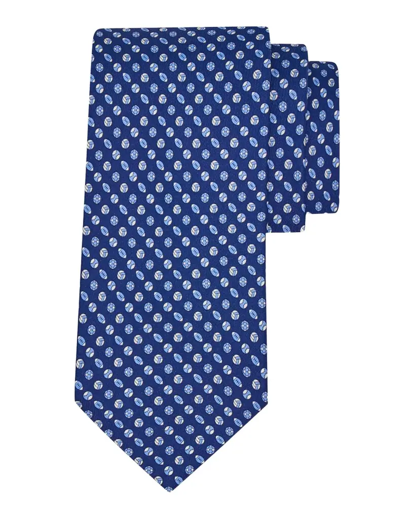 Ferragamo Men 's Sports Ball Print Silk Tie