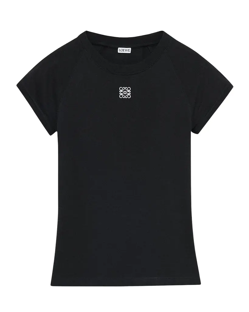 Loewe Ribbed Anagram Short-Sleeve Tee