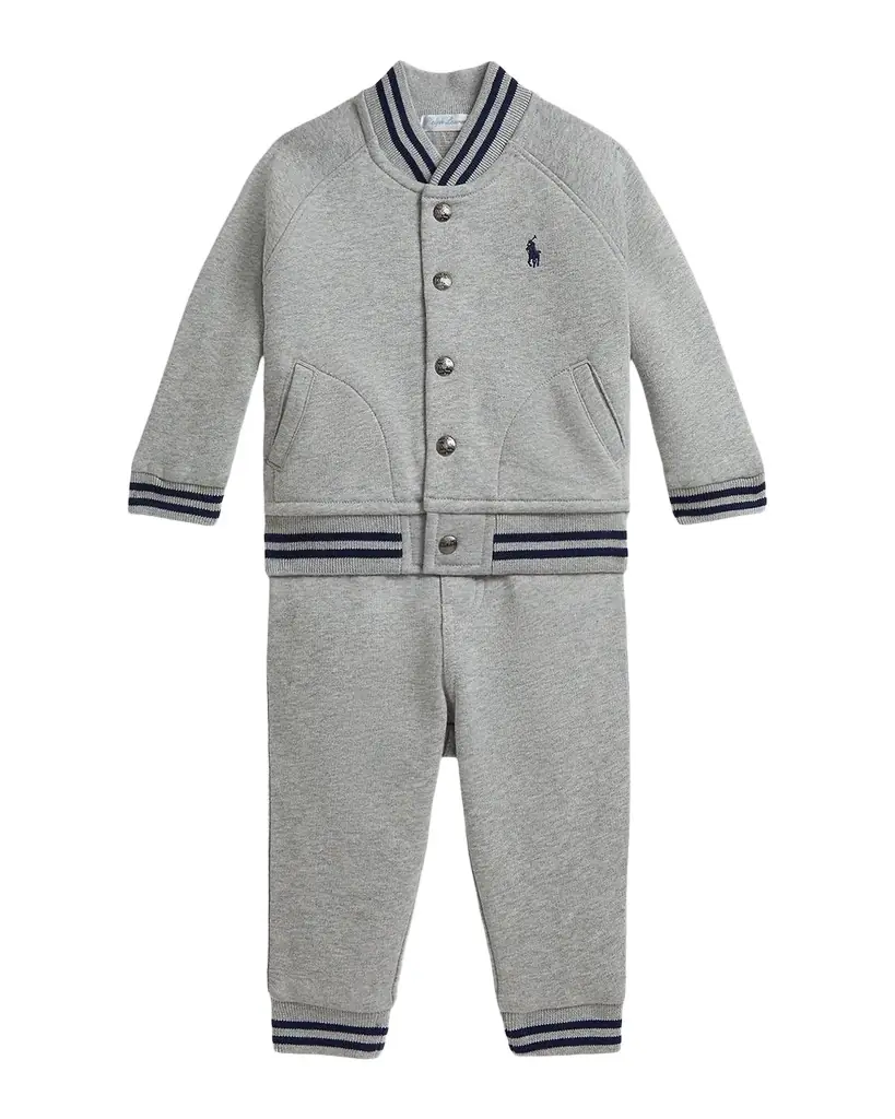Polo Ralph Lauren Boy 's Seasonal Fleece Sweatshirt & Pants Set, Size 3M-24M