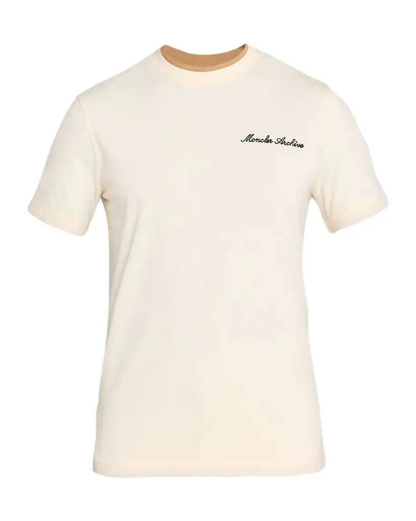 Moncler Men 's Embroidered Logo Cotton T-Shirt