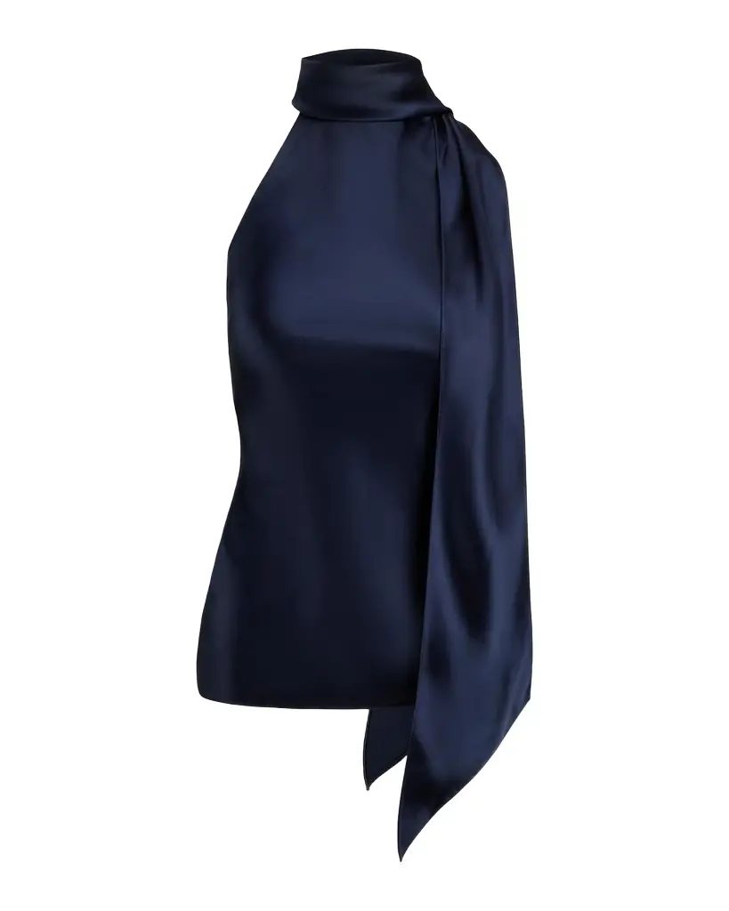 Ralph Lauren Collection Chilton Stretch Silk Charmeuse Top