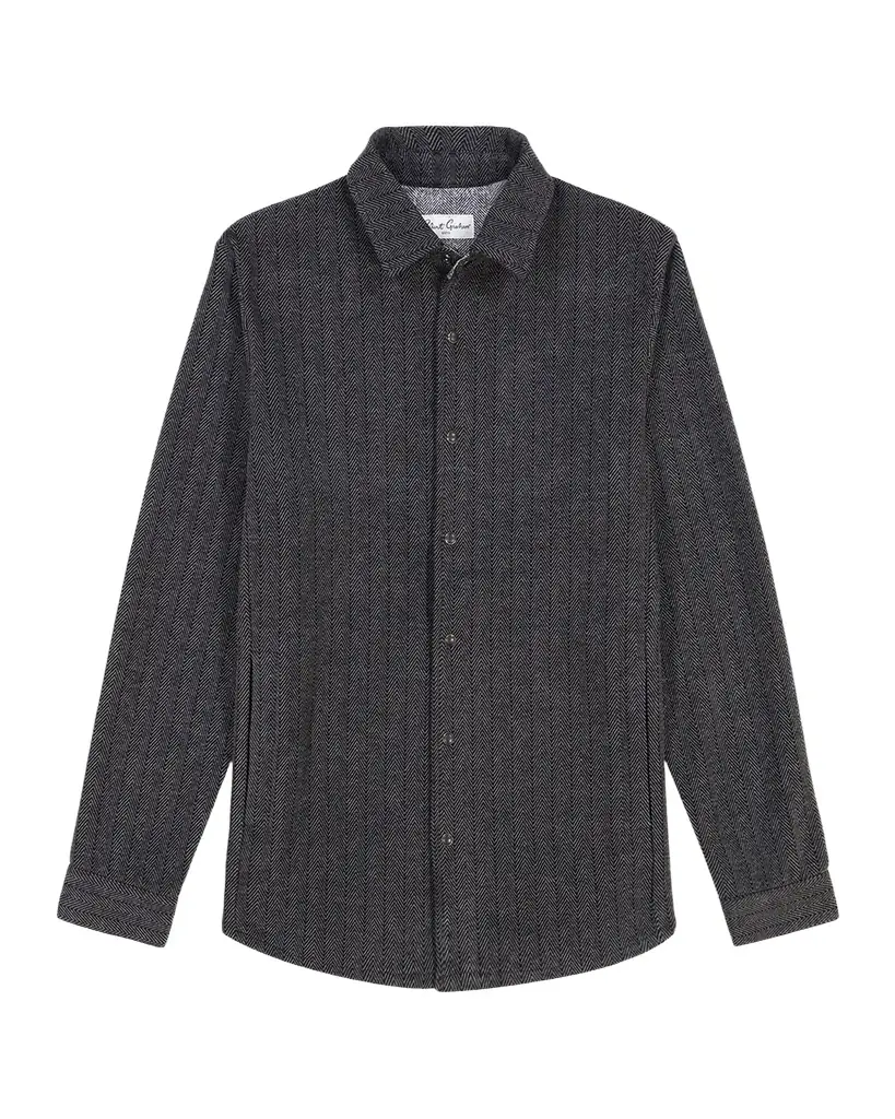 Robert Graham Men 's Wylie Herringbone Knit Snap-Front Shirt