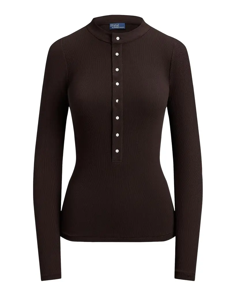 Polo Ralph Lauren Ribbed Cotton Henley Shirt