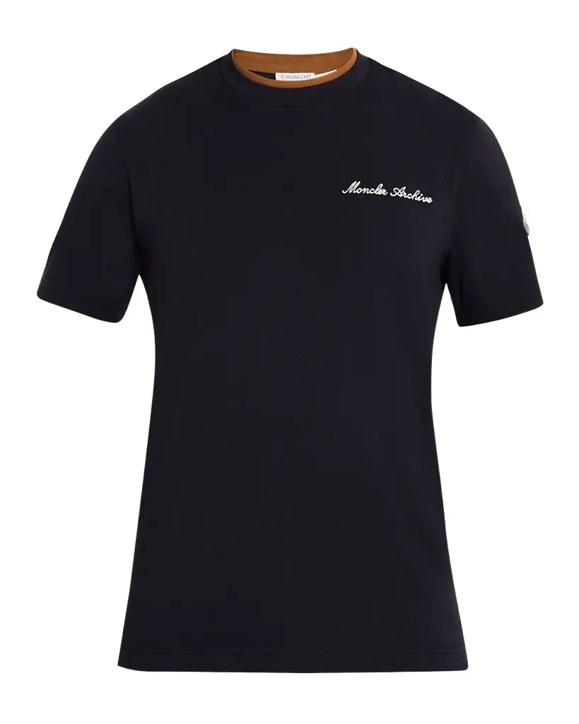 Moncler Men 's Embroidered Logo Cotton T-Shirt