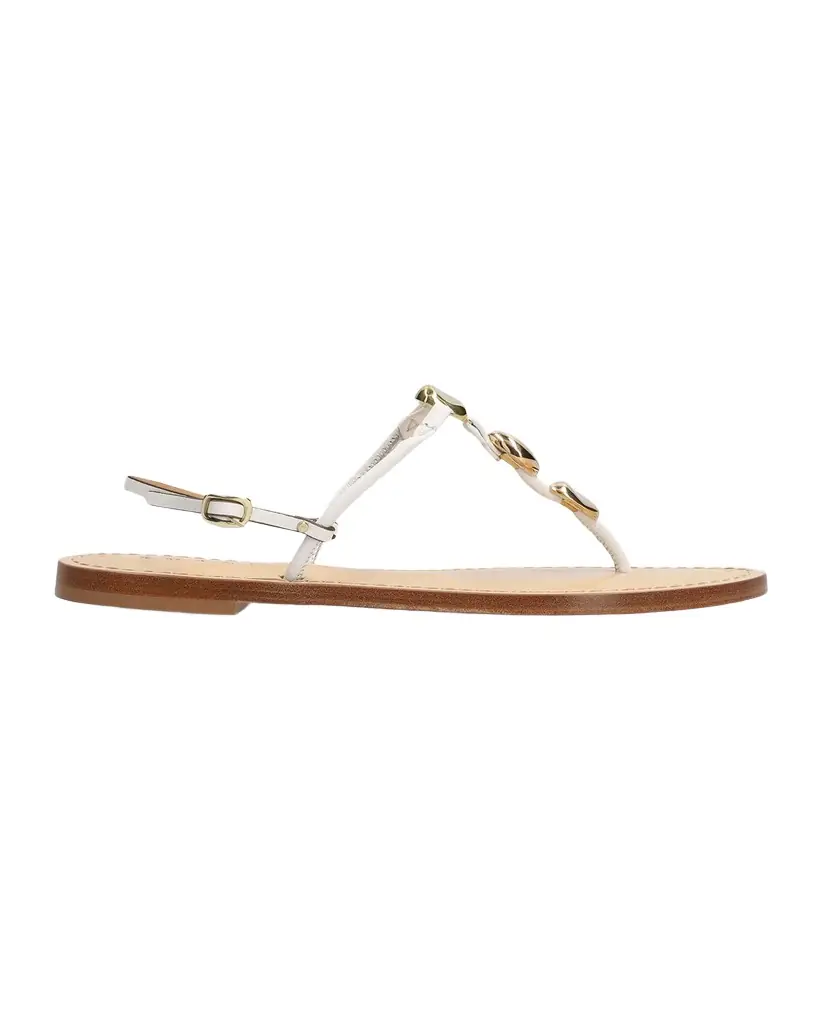 AMANU The Nairobi Leather T-Strap Sandals